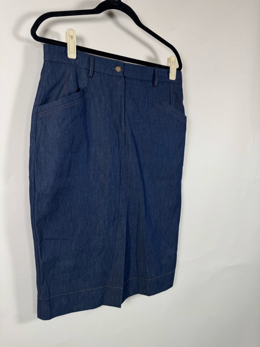 Iris Setlakwe Denim Skirt Size 10 Designer Country Cowgirl Western Classic - Picture 4 of 10